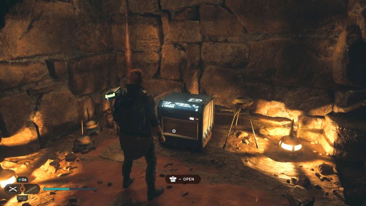 Skrzynia znajduje się na wyższym poziomie w lewej części ruin - Jedi Survivor: Mury klasztorne z planety Jedha - lista sekretów - Star Wars Jedi Survivor - poradnik do gry