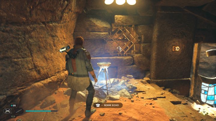Echo możecie znaleźć tuż po tym jak Cal i Merrin zauważą w oddali spamela - Jedi Survivor: Korytarze Ranvella z planety Jedha - lista sekretów - Star Wars Jedi Survivor - poradnik do gry