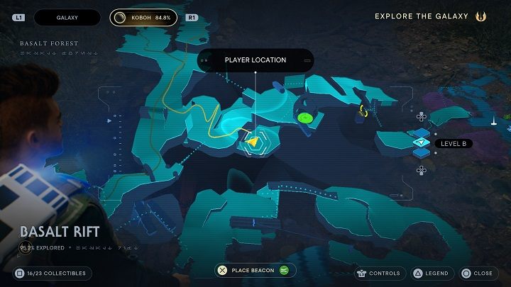 Po zebraniu powyższych znajdziek udajcie się jeszcze niżej - Jedi Survivor: Bazaltowa Szczelina - lista sekretów - Star Wars Jedi Survivor - poradnik do gry