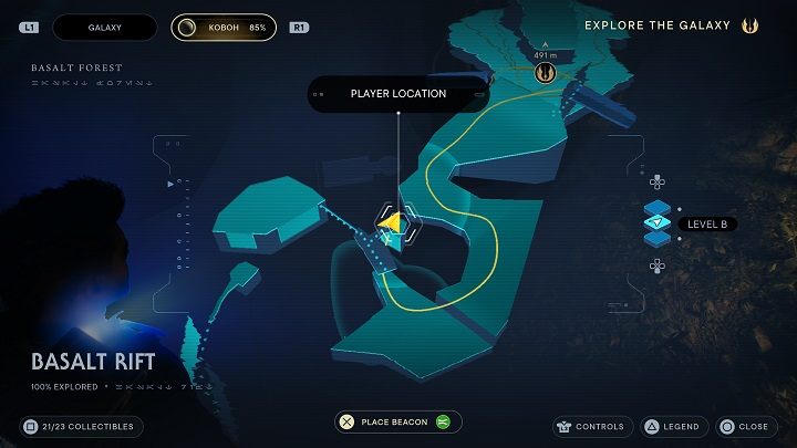 Skorzystajcie z pnączy na suficie i idźcie do samego końca - Jedi Survivor: Bazaltowa Szczelina - lista sekretów - Star Wars Jedi Survivor - poradnik do gry