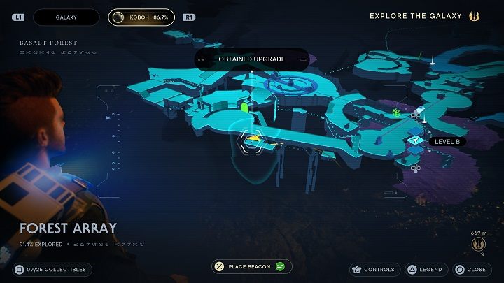 Dostaniecie się do niej korzystając z kratki w górze - Jedi Survivor: Leśny Węzeł - lista sekretów - Star Wars Jedi Survivor - poradnik do gry