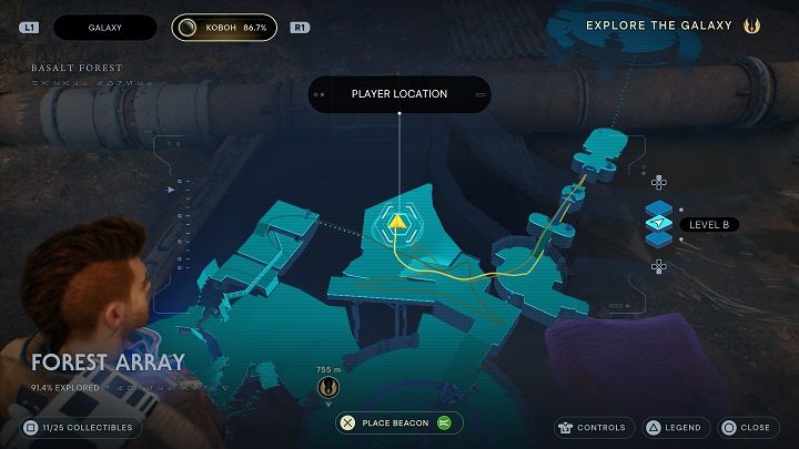 Żeby zdobyć następny skarb, będziecie potrzebowali kuli - Jedi Survivor: Leśny Węzeł - lista sekretów - Star Wars Jedi Survivor - poradnik do gry