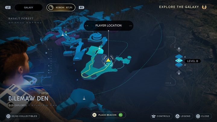 Biegnijcie dalej jedyną dostępną drogą, a dotrzecie w końcu do wodospadu - Jedi Survivor: Jama Kwasowca - lista sekretów - Star Wars Jedi Survivor - poradnik do gry