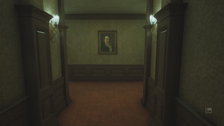 Podążajcie za wskazaną przez grę ścieżką, aż traficie do holu rozgałęziającego się na 3 korytarze - Layers of Fear: Historia Malarza - Layers of Fear 3 - poradnik do gry