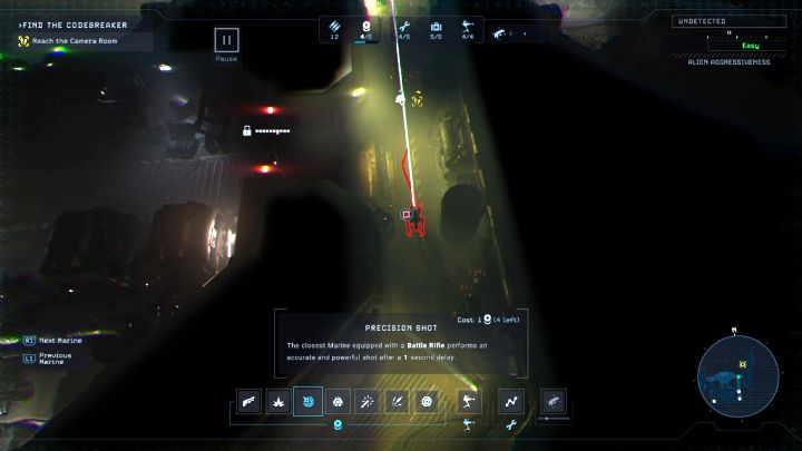 Uwaga - Strzał będzie uznany za cichy tylko jeśli Wasz zwiadowca ma ulepszenie Tłumik - Aliens Dark Descent: Jak używać snajperki do cichych zabójstw? - Aliens Dark Descent - poradnik do gry