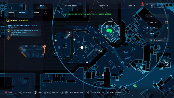 Po wkroczeniu do każdego nowego pomieszczenia powinniście wywołać mapę, na której mogą pojawić się ikony interaktywnych przedmiotów - Aliens Dark Descent: Porady na start - Aliens Dark Descent - poradnik do gry