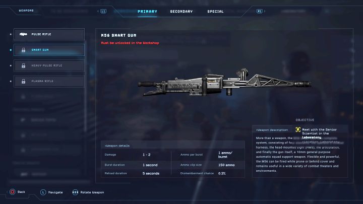 M56 Smartgun to ciężki karabin i jest on jedną z ikonicznych broni z uniwersum Obcego, która zadebiutowała w filmie Obcy: Decydujące starcie - Aliens Dark Descent: Jak odblokować broń smartgun? - Aliens Dark Descent - poradnik do gry