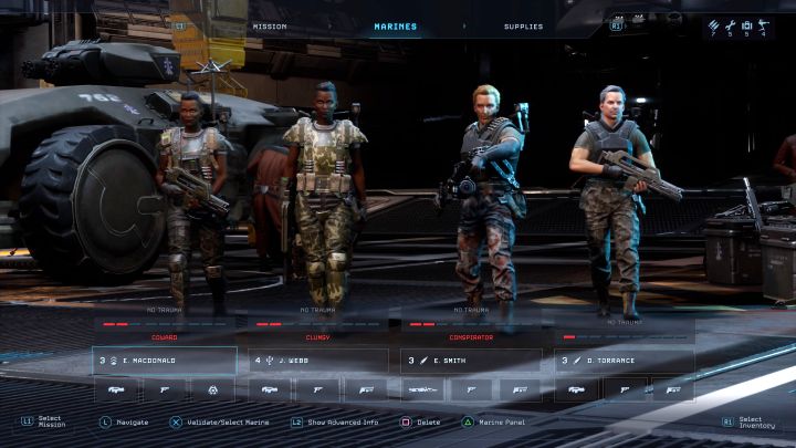 Na ekranie przygotowań do misji wybierzcie strzelca i powinien on pozować właśnie ze smartgunem - Aliens Dark Descent: Jak odblokować broń smartgun? - Aliens Dark Descent - poradnik do gry