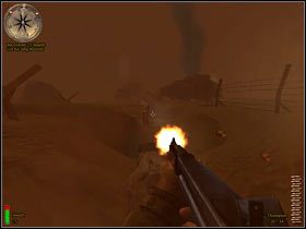 Dojdziesz w końcu do miejsca, w którym dalszą drogę blokują zasieki - Battle Of Kasserine Pass I (2) | MISJA 1 - Tunisia | MoHAA Breakthrough - Medal of Honor: Allied Assault - Breakthrough - poradnik do gry