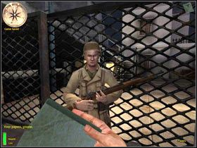 Podejdź do strażnika stojącego przy furtce i pokaż mu nowe papiery - Bizerte Harbor (2) | MISJA 4 - Tunisia | MoH Alied Assault Breakthrough - Medal of Honor: Allied Assault - Breakthrough - poradnik do gry