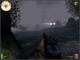 Po kilku chwilach nadjedzie ciężarówka wyładowana dodatkowymi posiłkami - Glider Landing (2) | MISJA 5 - Sicily | MoH Alied Assault Breakthrough - Medal of Honor: Allied Assault - Breakthrough - poradnik do gry