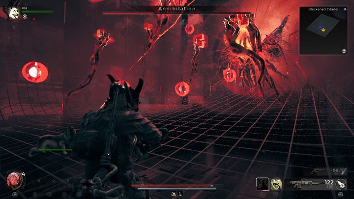Gdy Annihilation zacznie żarzyć się, na arenie w zglitchowanym świecie pojawią się wybuchy (maksymalnie 2) - Remnant 2: Jak pokonać Annihilation? - Remnant 2 - poradnik do gry