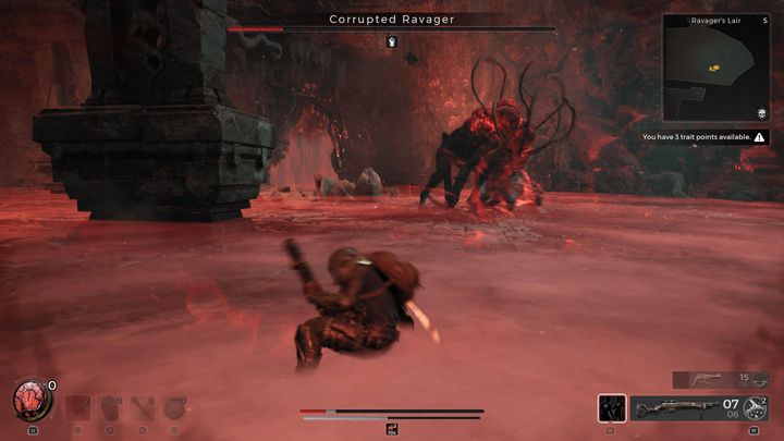 Druga faza zacznie się, gdy boss na arenie stworzy czerwoną, emanującą aurę, która go wzmocni - Remnant 2: Jak pokonać Corrupted Ravager? - Remnant 2 - poradnik do gry