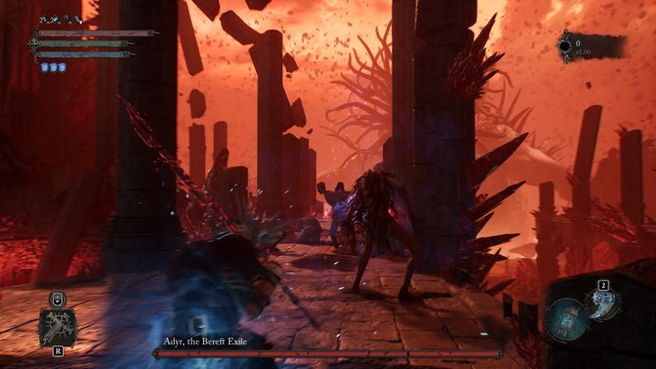 Cała walka polega na wysłuchaniu monologu Adyra oraz zabijaniu jego podwładnych, którzy będą mieć ognisty znak nad głową - Lords of the Fallen: Jak pokonać bossa Adyr, Samotny Wygnaniec? - Lords of the Fallen - poradnik do gry