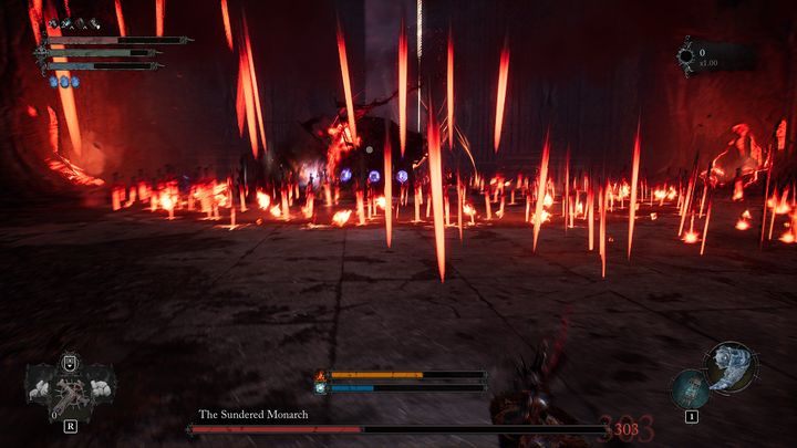 Jeśli boss zacznie żarzyć się, z jego ciała zaczną wyskakiwać ogniste sztylety - Lords of the Fallen: Jak pokonać bossa Boleściwy Monarcha? - Lords of the Fallen - poradnik do gry