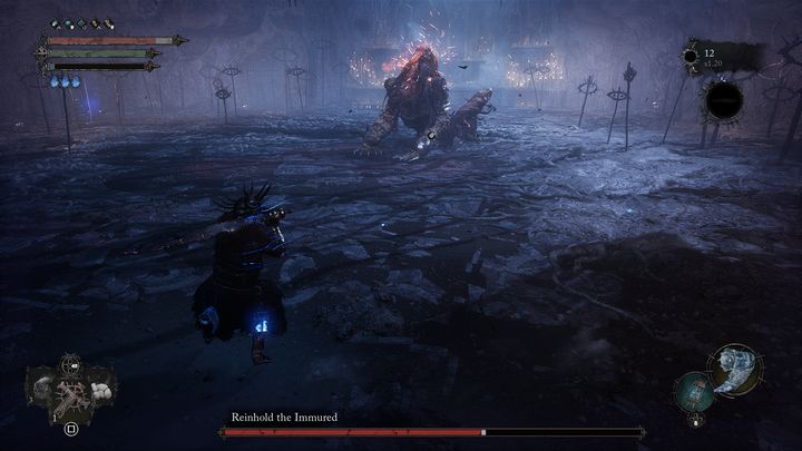 Jeśli chodzi o miotacz płomieni, to czym prędzej znajdźcie się za jego plecami - Lords of the Fallen: Jak pokonać bossa Tancred, Najwyższy Karciciel - Lords of the Fallen - poradnik do gry
