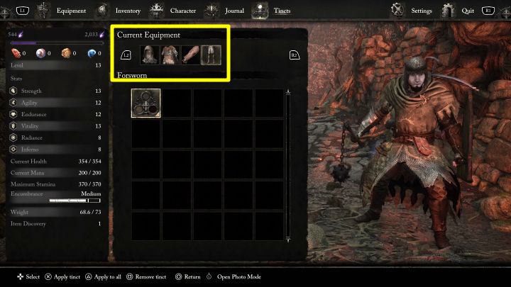 Na potrzeby dokonania zmian kolorystyki pancerza musicie przejść do osobnej głównej zakładki Barwy pancerza - Lords of the Fallen: Jak zmienić kolor i wygląd pancerza? - Lords of the Fallen - poradnik do gry