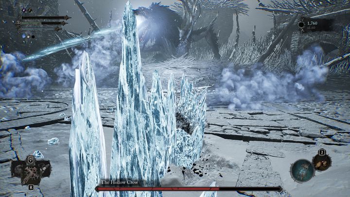 Ustawcie się na samym końcu areny, aby mieć więcej czasu na reagowanie na ataki bossa - Lords of the Fallen: Jak pokonać bossa Pusty Kruk? - Lords of the Fallen - poradnik do gry