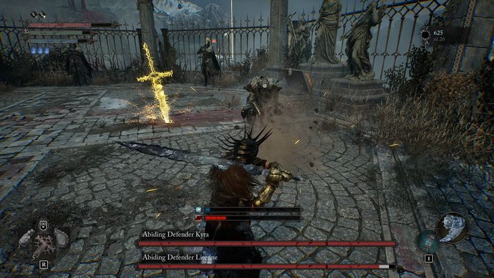 Początkowo możecie skupić się na atakowaniu Lirenne, uważając w tej samej chwili na zaklęcia Kyry - Lords of the Fallen: Jak pokonać bossa Wytrwała Obrończyni Kyra i Lirenne - Lords of the Fallen - poradnik do gry