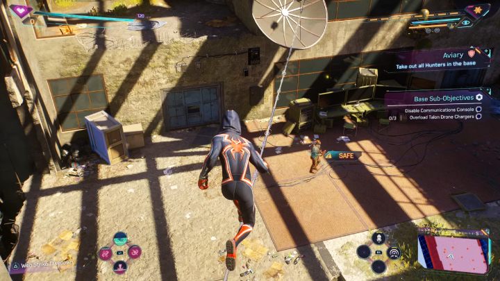 Gdy wyczyścicie 2 zasłony łowców w dzielnicy, odkryjecie lokację bazy - Spider Man 2: Wszystkie zasłony i bazy łowców - lokacje - Spider Man 2 - poradnik do gry