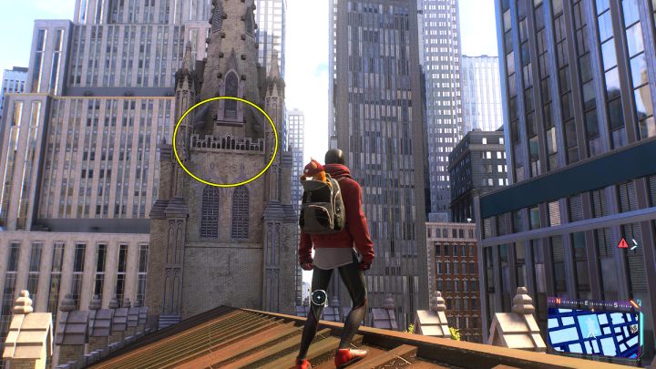 Nagroda ta w dalszym ciągu leży w tym samym miejscu, na wieży Trinity Church w dzielnicy finansowej - Spider Man 2: Jak zdobyć trofeum Po prostu odpuść? - nagroda Phin i Milesa - Spider Man 2 - poradnik do gry