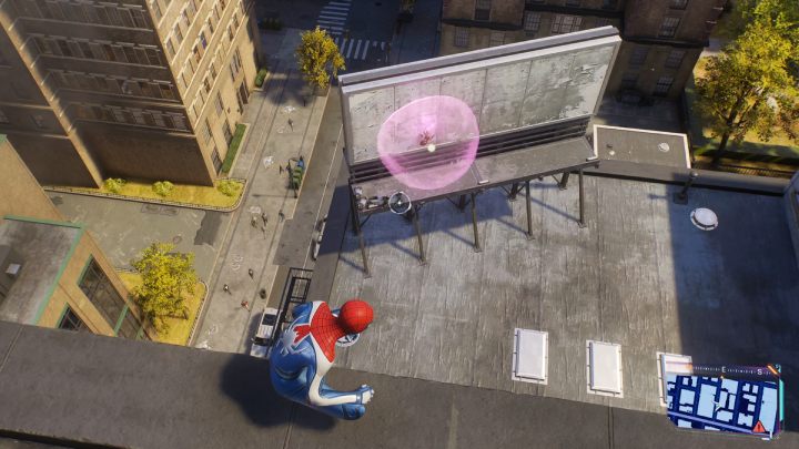 Tego Spider Bota znajdziecie na dachu budynku, z tyłu billboardu - Spider Man 2: Wszystkie Spider Boty lokacje - Spider Man 2 - poradnik do gry