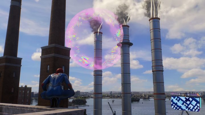 Ten Spider Bot jest na górze wielkiego kominu przemysłowego - Spider Man 2: Wszystkie Spider Boty lokacje - Spider Man 2 - poradnik do gry