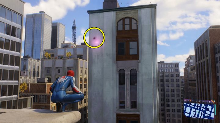 Tego Spider Bota znajdziecie na ścianie budynku, przy dachu, - Spider Man 2: Wszystkie Spider Boty lokacje - Spider Man 2 - poradnik do gry