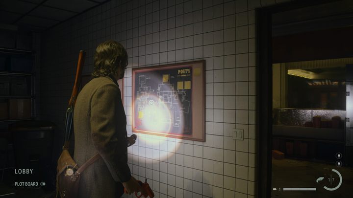Gdy dotrzecie do kina, obejdźcie ladę z przekąskami zlokalizowaną naprzeciw wejścia - Alan Wake 2: Wszystkie mapy lokacji - Alan - Alan Wake 2 - poradnik do gry