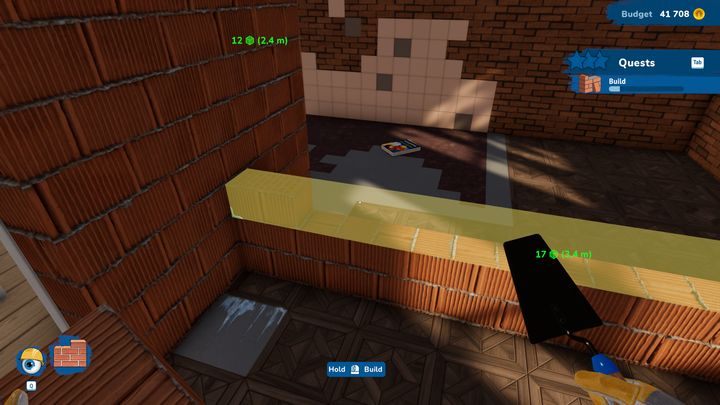 W tym samym czasie otrzymacie również szpachelkę, za pomocą której możliwym będzie stawianie ścian - House Flipper 2: Rodzaje prac budowlanych - House Flipper 2 - poradnik do gry