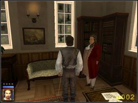 W tawernie na Douwesen, spotkasz siedzącego pod schodami człowieka odzianego w ciemnozielone ubranie - Toffa Oremansa - E. Na ratunek córce Toffa - Piraci z Karaibów - poradnik do gry