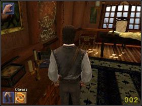 Pierwszym poleceniem Malcolma jest, być wziął ze skrzyni swoją szablę - 1. Przybycie do Oxbay - Piraci z Karaibów - poradnik do gry