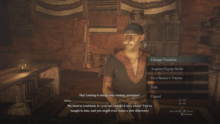 Podejdźcie do stojącego za ladą pracownika - Dragons Dogma 2: Jak zmienić wokację? - Dragons Dogma 2 - poradnik do gry