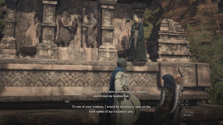 Nad wejściem spotkacie Luz w swojej prawdziwej formie - Dragons Dogma 2: Jak odblokować wokację Trickster? - Dragons Dogma 2 - poradnik do gry
