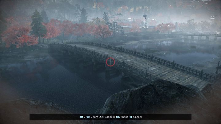 Ustawcie się w wyższym punkcie widokowym na skałach niedaleko rzeki i sfotografujcie południowo-wschodni most na rzece - Rise of the Ronin: Wszystkie zdjęcia w regionie Kioto - Rise of the Ronin - poradnik do gry