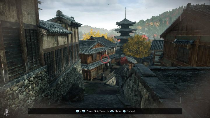 Ustawcie się przy stromych schodach między budynkami i sfotografujcie pagodę świątyni Hokanji - Rise of the Ronin: Wszystkie zdjęcia w regionie Kioto - Rise of the Ronin - poradnik do gry