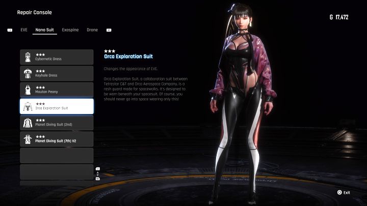 Wzór do zakupienia u Roxanne w Xion za monety vitcoin po osiągnięciu 2 poziomu relacji - Stellar Blade: Wszystkie stroje EVE - Stellar Blade - poradnik do gry