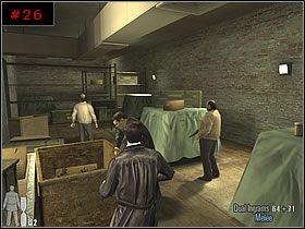 Od razu zdjąłem ich szybkostrzelnym karabinkiem i pozbierał pochowaną w pudelkach amunicję oraz opakowania Painkillers - [PART I] Chapter II - Max Payne 2: The Fall Of Max Payne - poradnik do gry