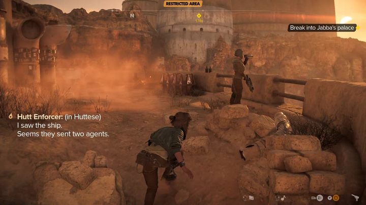 Po krótkiej, liniowej wspinaczce dotrzecie przed pałac Jabby - Star Wars Outlaws: Partnerzy - solucja, opis przejścia - Star Wars Outlaws - poradnik do gry