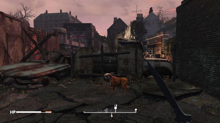 Okolice Swan & Mitre otacza mur, a na głównej drodze są wraki pojazdów - Fallout London: Jak obronić Swan & Mitre i pomóc Vagabonds? - Fallout London - poradnik do gry