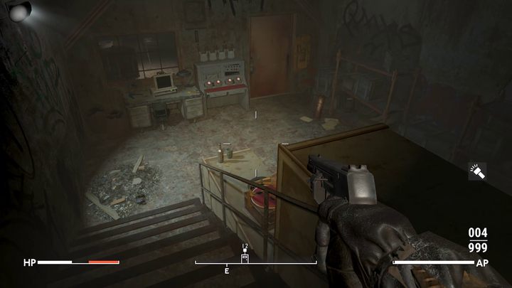 Kontynuujcie podróż, aż natraficie na pomieszczenie z terminalem i przyciskami - Fallout London: Heavenslayer - Fallout London - poradnik do gry