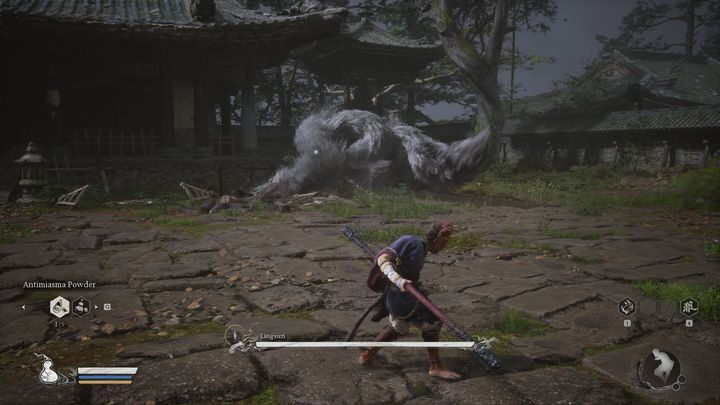 Walka z tym olbrzymim wilkiem może wydawać się przerażająca, zwłaszcza, że posiada on wiele ataków - Black Myth Wukong: Jak pokonać bossa Lingxuzi? - Black Myth Wukong - poradnik do gry