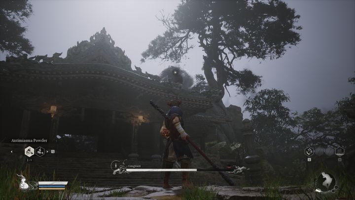 Gdy zbijecie jego pasek zdrowia do mniej więcej połowy, boss zacznie się wycofywać na dach - Black Myth Wukong: Jak pokonać bossa Lingxuzi? - Black Myth Wukong - poradnik do gry