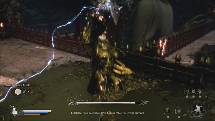 Boss zacznie pojedynek, ozłacając swoją skórę - Black Myth Wukong: Jak pokonać bossa Żółtobrewy (Yellowbrow)? - Black Myth Wukong - poradnik do gry