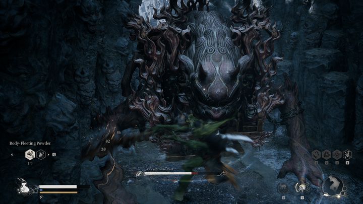 Walka z Wozem Szarego Brązu jest bardzo podobna co bitwa z poprzednim bossem - Black Myth Wukong: Jak pokonać bossa Pięć Wozów Żywiołu (Five Element Carts)? - Black Myth Wukong - poradnik do gry