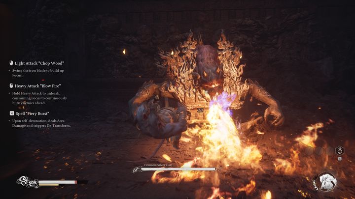 Najlepiej atakować go od boku, gdyż większość ataków wyprowadzanych jest, gdy stoicie przed nim - Black Myth Wukong: Jak pokonać bossa Pięć Wozów Żywiołu (Five Element Carts)? - Black Myth Wukong - poradnik do gry