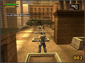 Na klatce spotkasz (001 ) sterroryzowanych mieszkańców budynku - Manhattan Invasion | Solucja | Freedom Fighters - Freedom Fighters - poradnik do gry