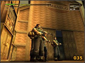 W tej chwili będziesz mógł zabrać jeszcze jednego żołnierza do brygady - Harbor | Solucja | Freedom Fighters - Freedom Fighters - poradnik do gry