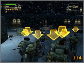 Odparować kacetowców do kanału (113) , po czym rekrutuj jeszcze jednego buntownika do zespołu i zajmij się zdobyciem szkoły (114) (powinno być was siedmioro) - High Scholl | Solucja | Freedom Fighters - Freedom Fighters - poradnik do gry