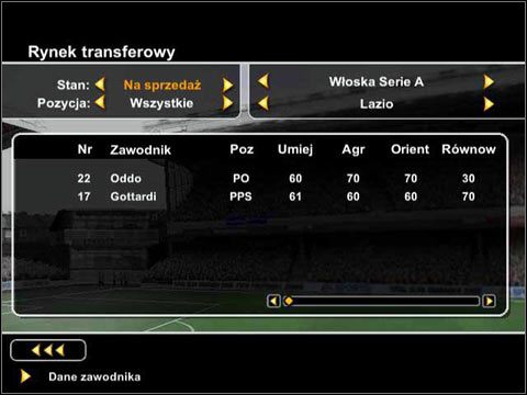 rys 15. Rynek transferowy - Transfery | Tryby treningu i kariery FIFA Football 2004 - FIFA Football 2004 - poradnik do gry